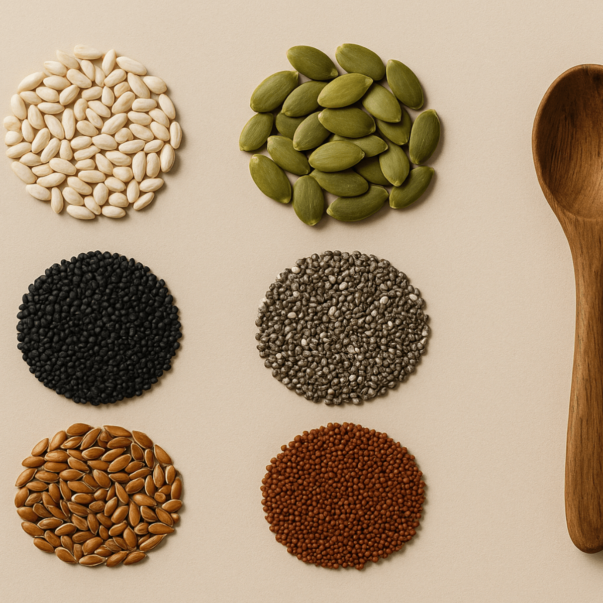 Healthy mix of pumpkin, sunflower, basil, chia, ragi and flax seeds in 50g packs