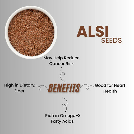 Alsi Seeds – 400g Rich in Omega-3 for Heart Health & Digestion - THE POWER FOOD