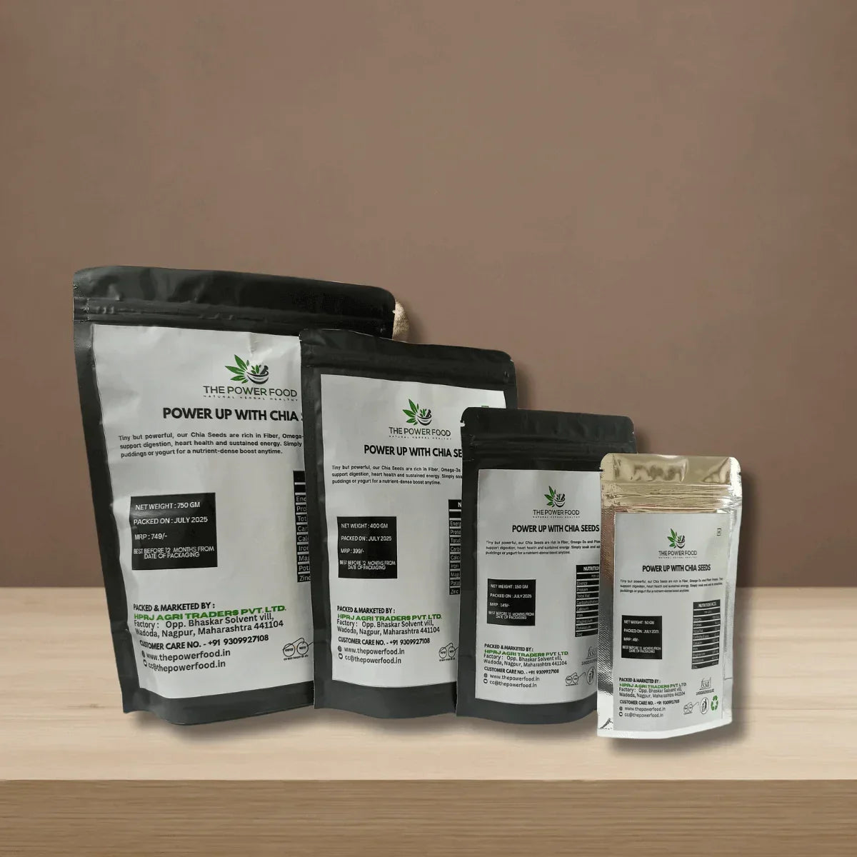 Chia Seeds – 400g Omega-3 & Fiber-Rich Superfood - THE POWER FOOD