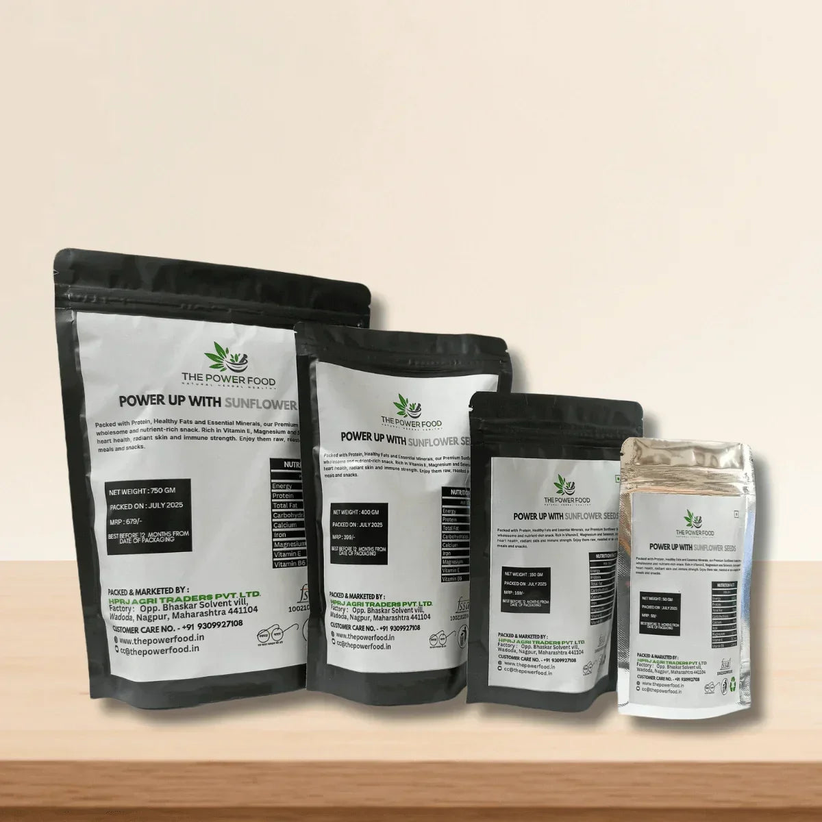 Sunflower Seeds – 400g Vitamin E-Rich Snack for Skin & Energy - THE POWER FOOD