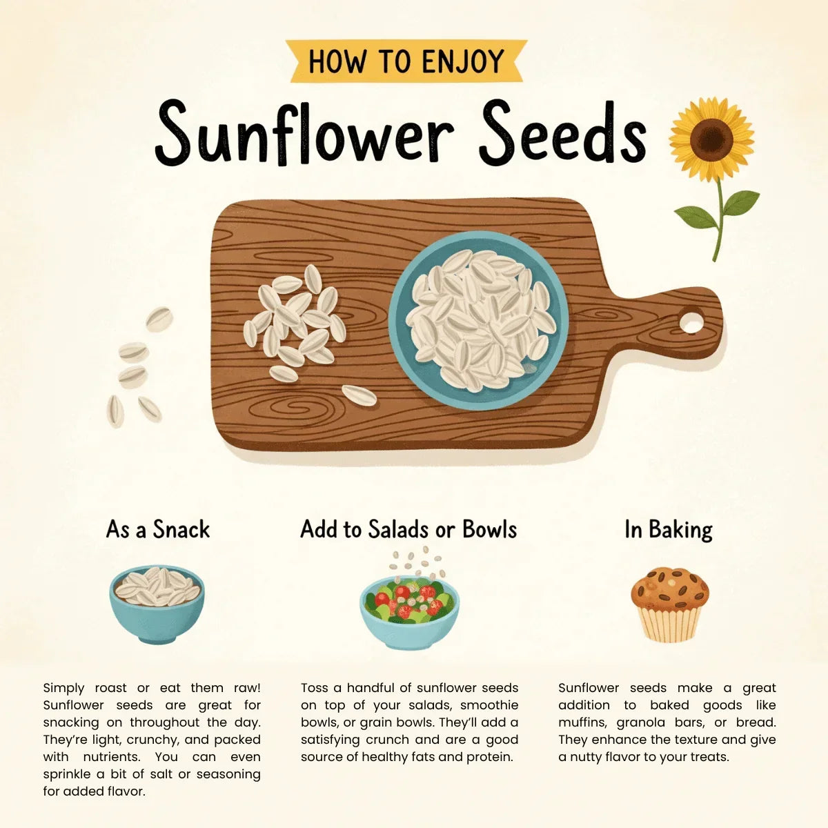 Sunflower Seeds – 400g Vitamin E-Rich Snack for Skin & Energy - THE POWER FOOD