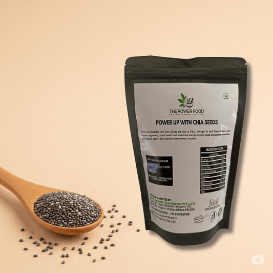 The Power Food Chia Seeds 400g | Omega - 3 & Fiber - Rich | Aids Weight Management & Hydration - THE POWER FOOD