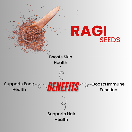 Premium ragi (finger millet) seeds rich in calcium, fiber & iron