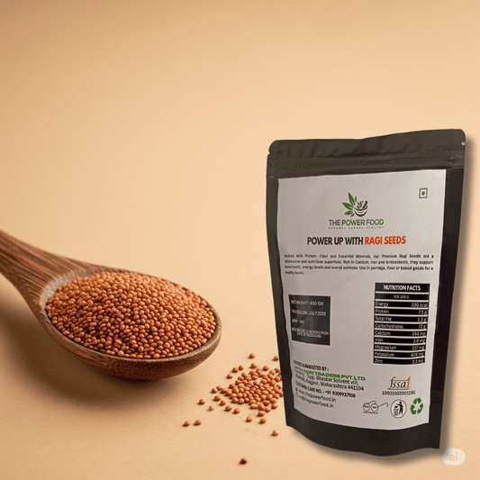 The Power Food Ragi Seeds (Finger Millet) 400g | Calcium - Rich Superfood | Strengthens Bones & Aids Digestion - THE POWER FOOD