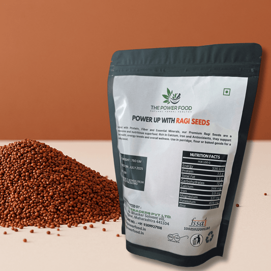 The Power Food Ragi Seeds (Finger Millet) 750g | Calcium - Rich Superfood | Strengthens Bones & Aids Digestion - THE POWER FOOD